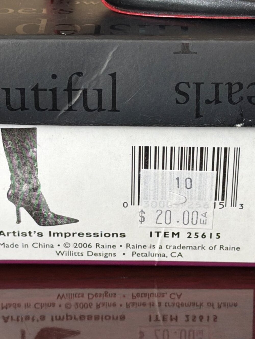 2006 Just the Right Shoe by Raine “Artists Impressions” Mini Shoe Figurine NEW - Picture 3 of 11